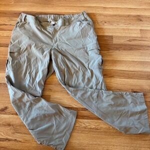 Duluth Trading Co. Women's 20W x 29 Khaki Cargo Pants Plus Size Hiking Outdoor‎